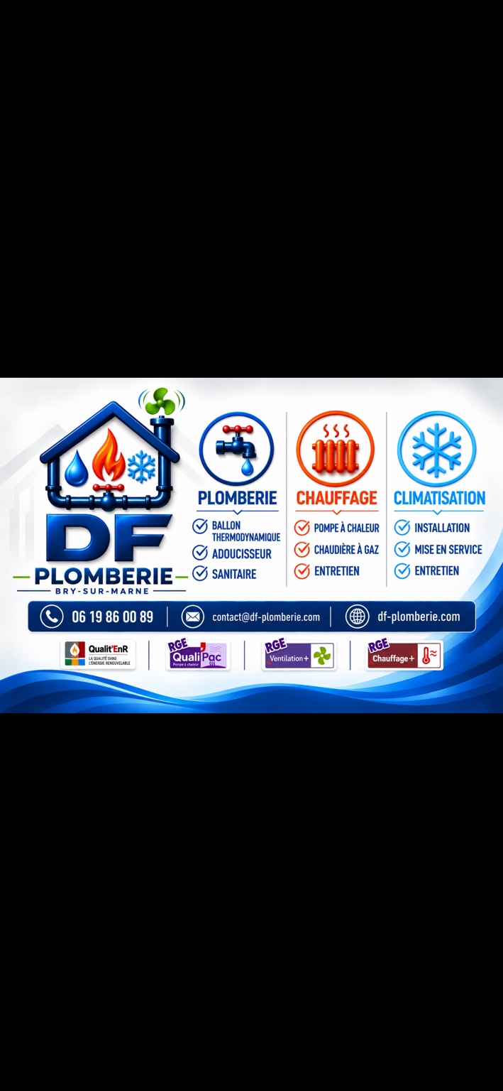 Présentation des services, qualifications et coordonnées de DF Plomberie